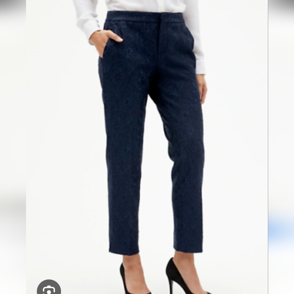 NWT Lace Banana Republic Blue Floral Lace Slim Ankle